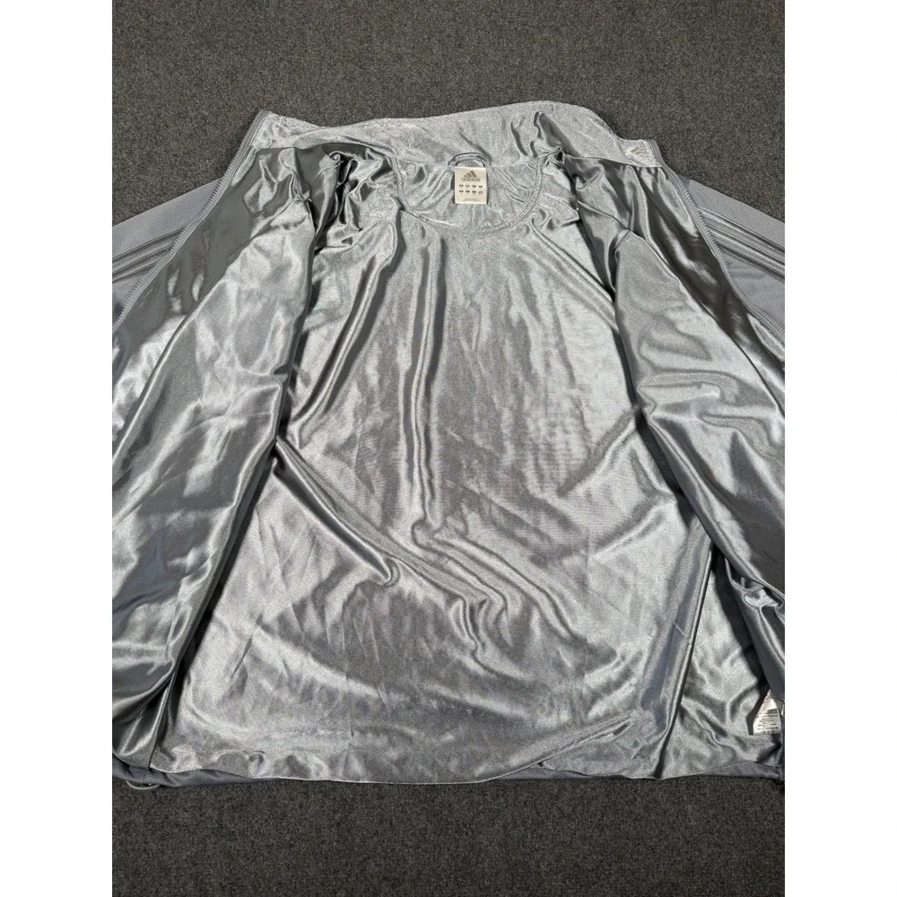 Vintage Adidas Tracy McGrady T-Mac Warm Up Jacket Silver Full Zip Men's XL Y2K